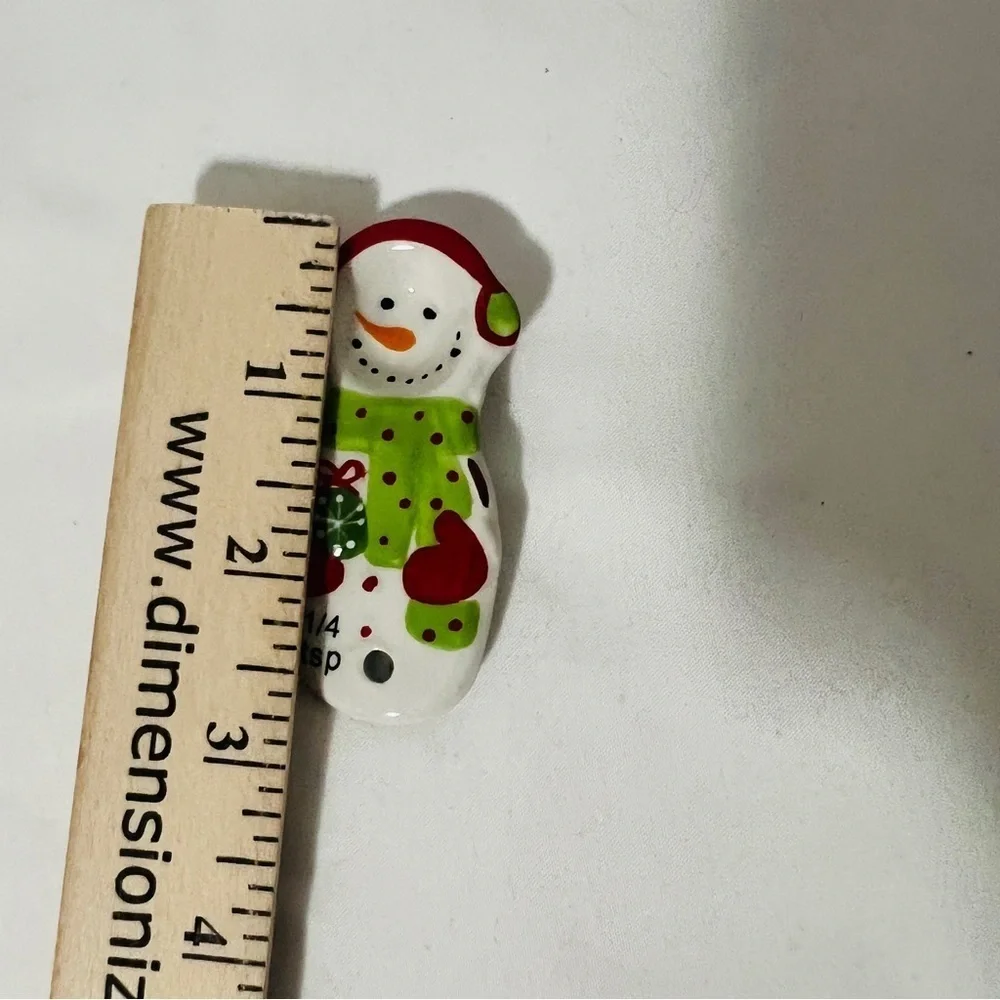 Pier 1 Snowman Measuring Spoons Set of 3 Christmas Decor Kitchen Whimsical Touch